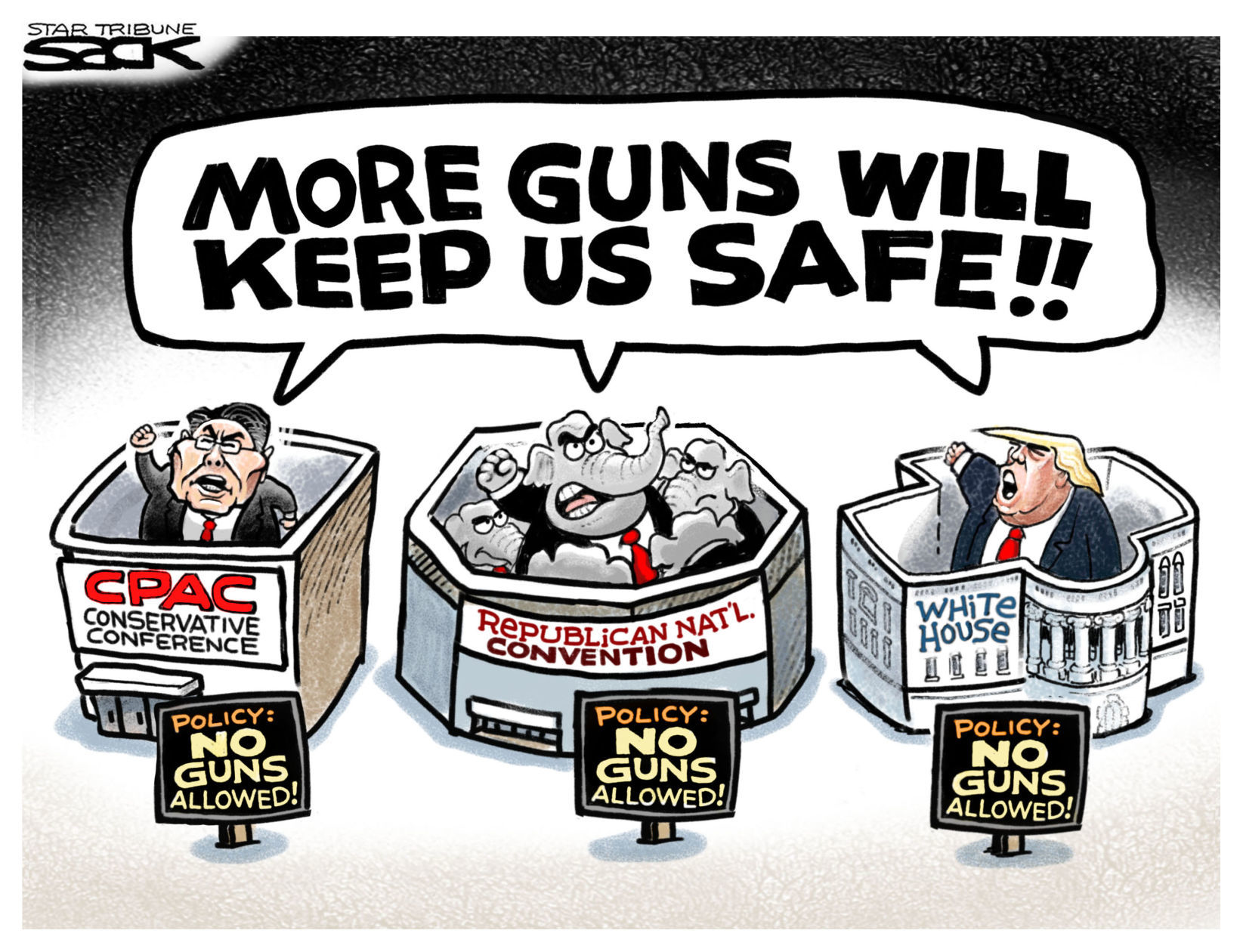 No Guns by Steve Sack, The Minneapolis Star-Tribune